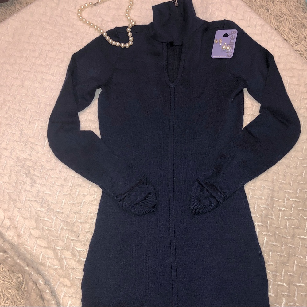 Black Long Sleeve Sweater Dress